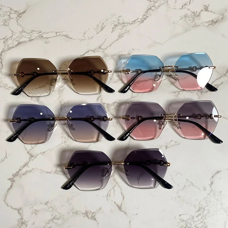 9227 Sunglasses Metal Octagon