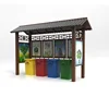 Outdoor old metal structure advertising bus stop smoking shelter garbage bin shelter waterproof kiosk