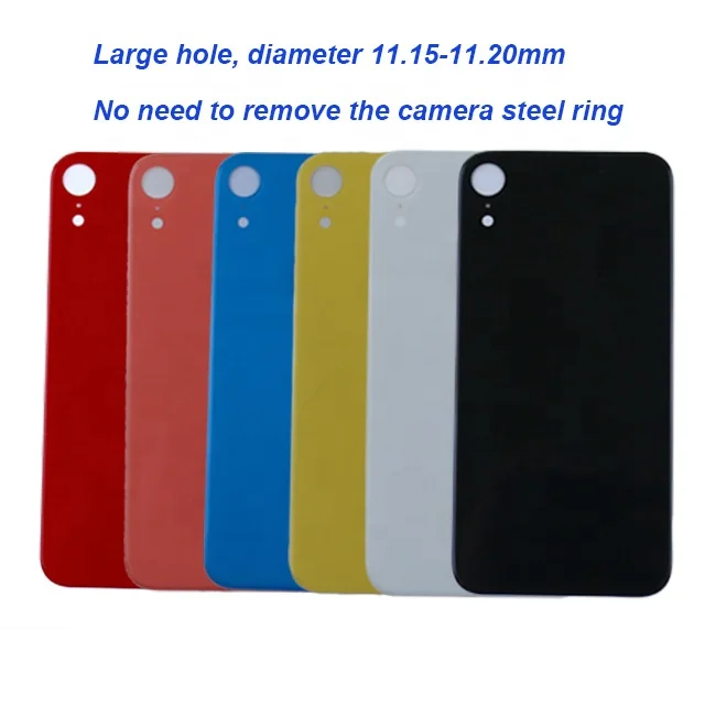 
The large hole rear glass cover is suitable for the back door of iPhone XR battery. 