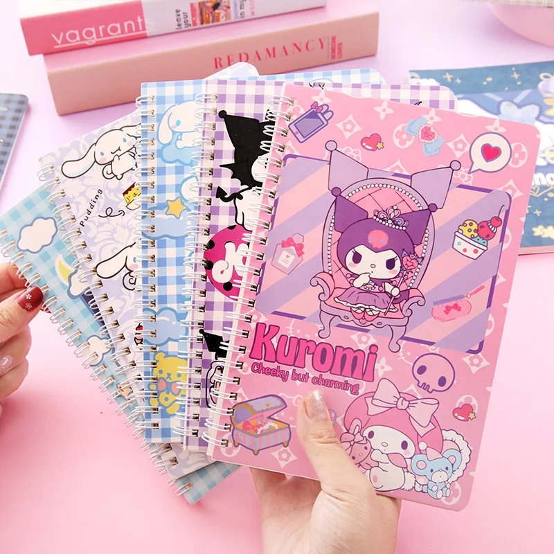 

2023 New wholesale cartoon kawaii diary a5 spiral notebooks for students