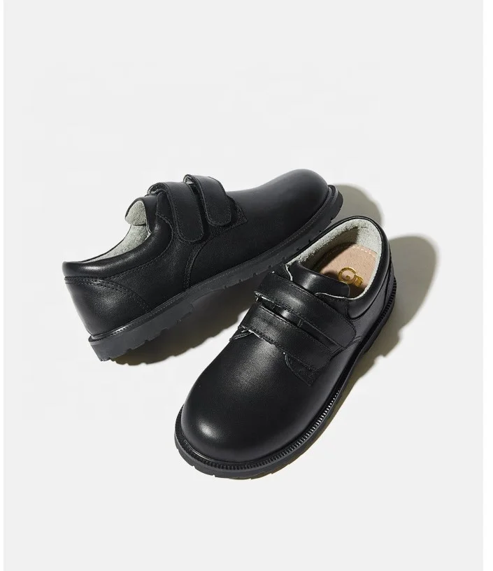 Wholesale Children Shoes High Quality Leather Student Kids Black School