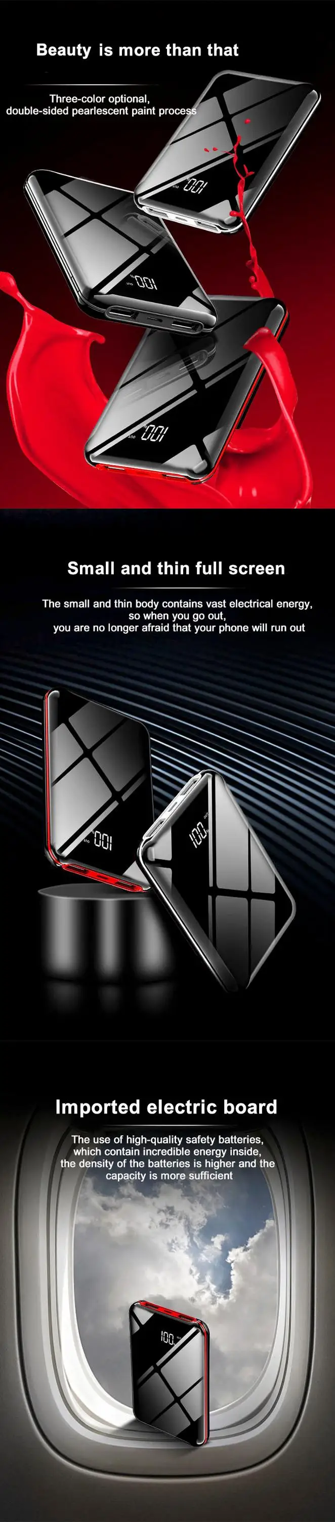 Slim wireless charging powerbank 10000 mah power banks portable mobile wireless charger Qi wireless power bank - ANKUX.COM