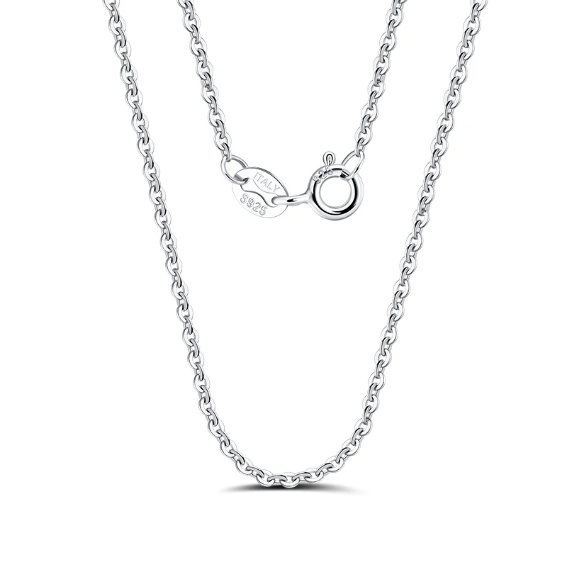 

RINNTIN SC06 Available for Women Customized Jewelry 925 Sterling Silver Cable Chain Necklace