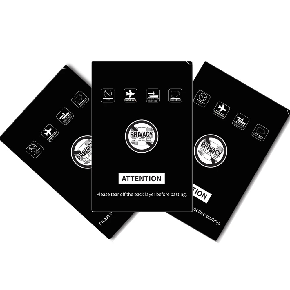 

VIMSHI high quality 12x18cm square screen protector cutting machine privacy films sheet with packaging for iphone