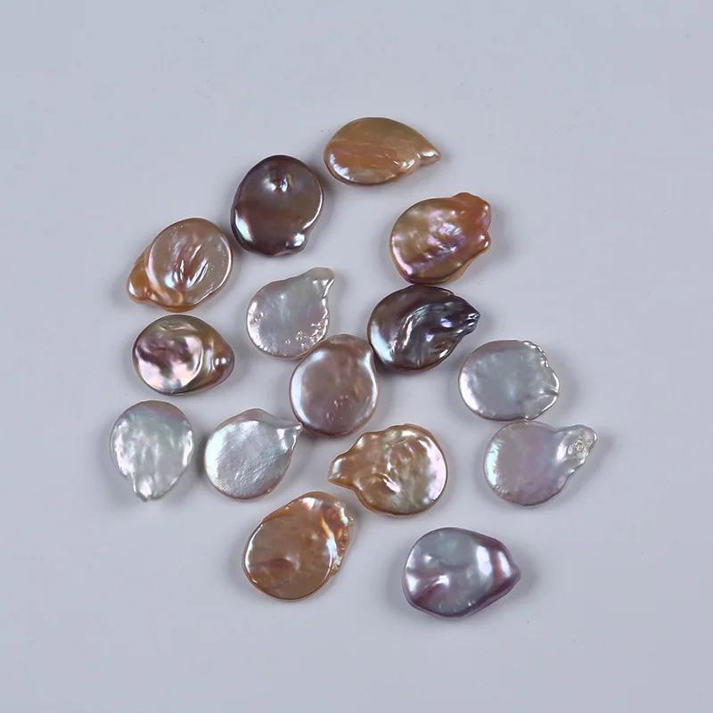 

White Pink Purple Natural Color Loose Freshwater Tail Coin Pearl Beads