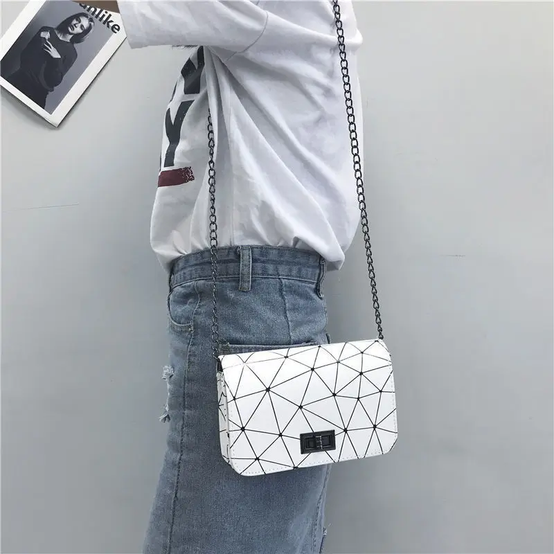 

Women Fashionable Shoulder Bags New Female Messenger Bag Handbag Chain Wild Crack Printing Wild Crossbody Bag