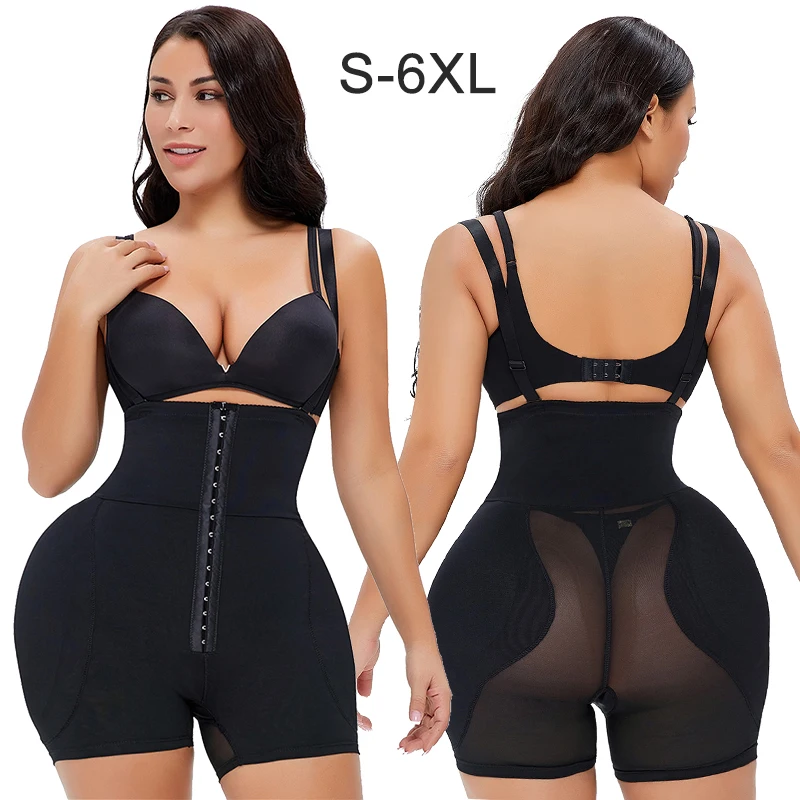 

Wholesale 2021 Hip And Buttocks Butt Lift Pads Panty Shaper Underwear Women Fajas Shapewear High Waist Trainer With Butt Lifter, Black