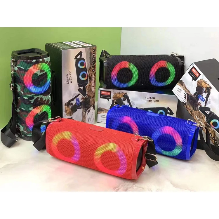 

CHARGE6 RGB Factory Wholesale BT Speaker Small Multi Function Speaker With Ring Colorful Lights, Black/red/blue/camouflage