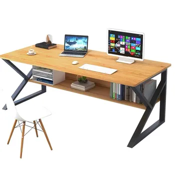 Black Frame Modern Executive Walnut Color Wooden Home Office Black Frame Modern Executive Walnut