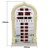 

hot selling muslim digital azan clock mosque prayer world time automatic and digital remote control Multi-function wall clock