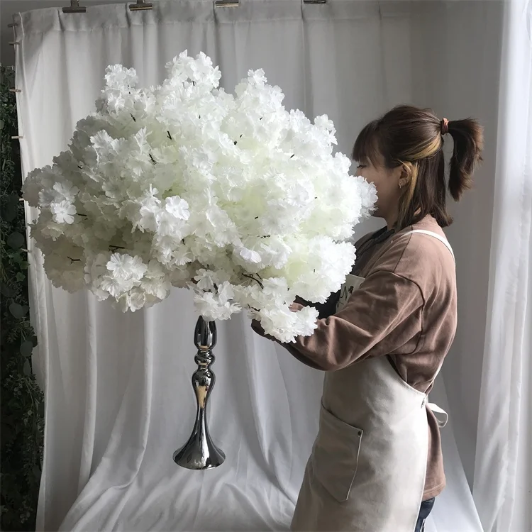 

YR 2101 Rose Floral Artificial Flower Ball For Wedding DecorationCherry Blossom Flower Centerpieces For Wedding Table