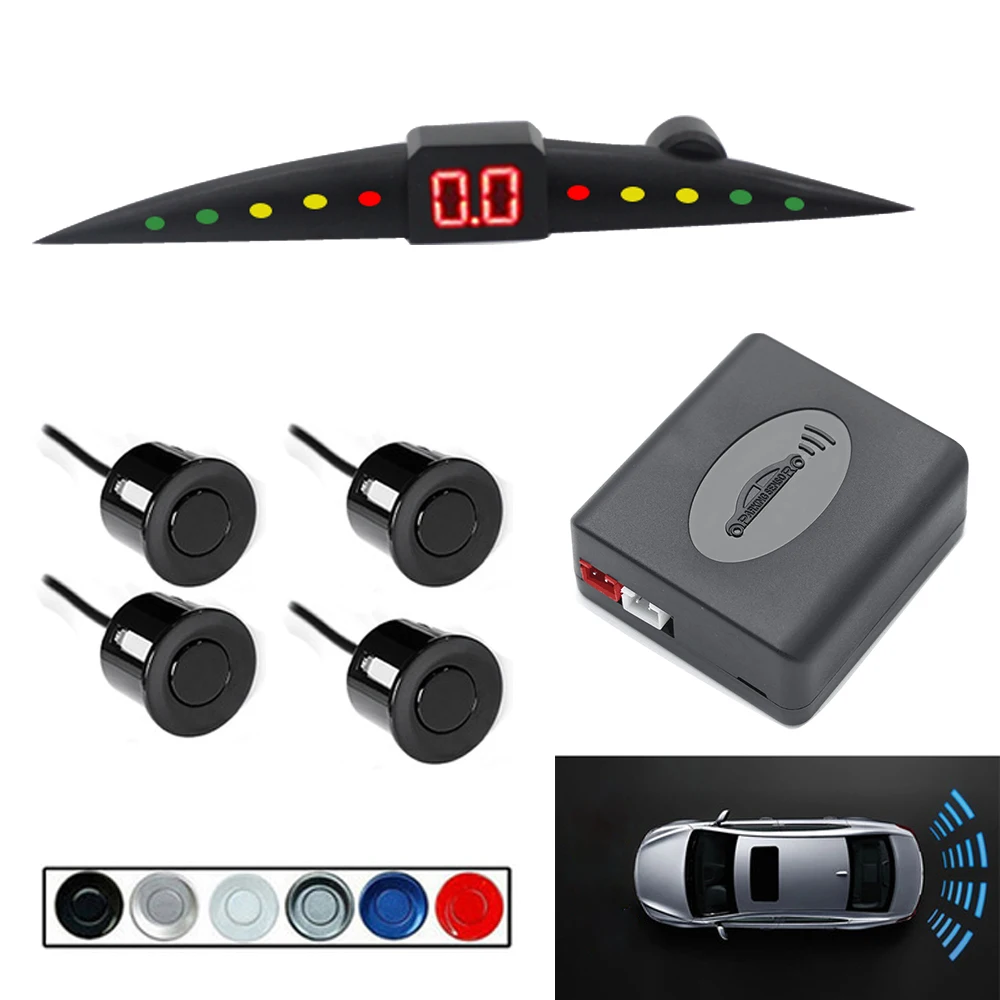 Parktronic Parking Sensor 4 Sensor Reversing Radar Detector Led Digital