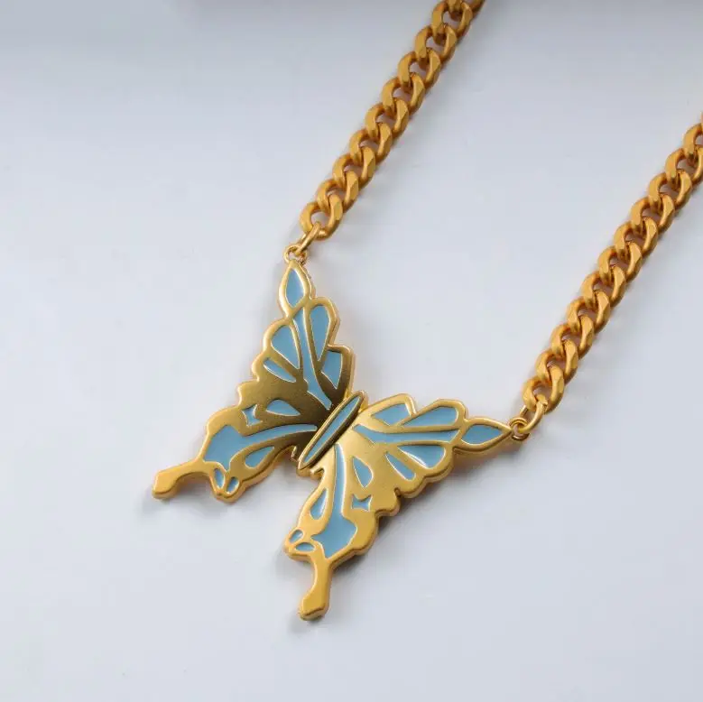 

Hip Hop Butterfly Necklace Pendant Fashion Jewelry