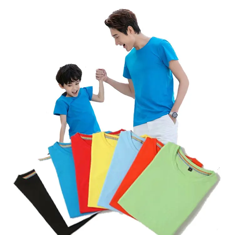 

2021 Wholesale 100% High Quality Cotton O-neck Plain Kids Short Sleeve Boys T-shirts Blank Tshirt For Kids, Customized color