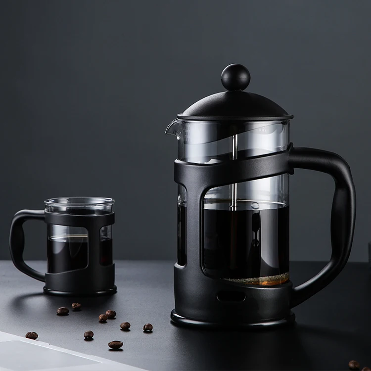 

800ml Portable Customize Swedish Design Plastic Borosilicate Glass Coffee Maker French Press