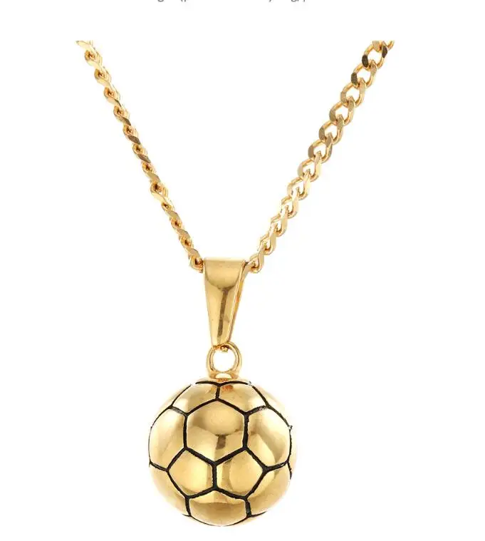 

Exquisite solid football model hip hop pendant men's ice out charm hip hop necklace jewelry, Gold,silver,black