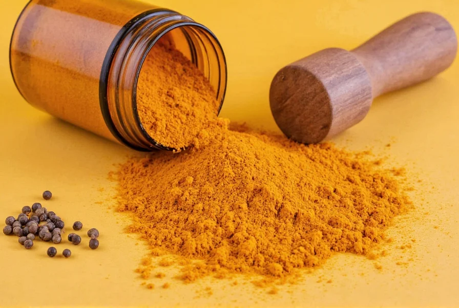 Turmeric supplement capsules with black pepper extract