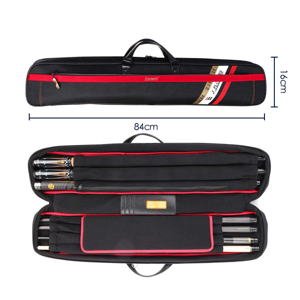 7 Holes Capacity Pocket Cue CaseJflower Billiard Case Waterproof Fabric Bag