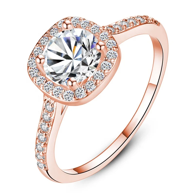 

Beautiful woman's custom zircon marriage engagement rings R39