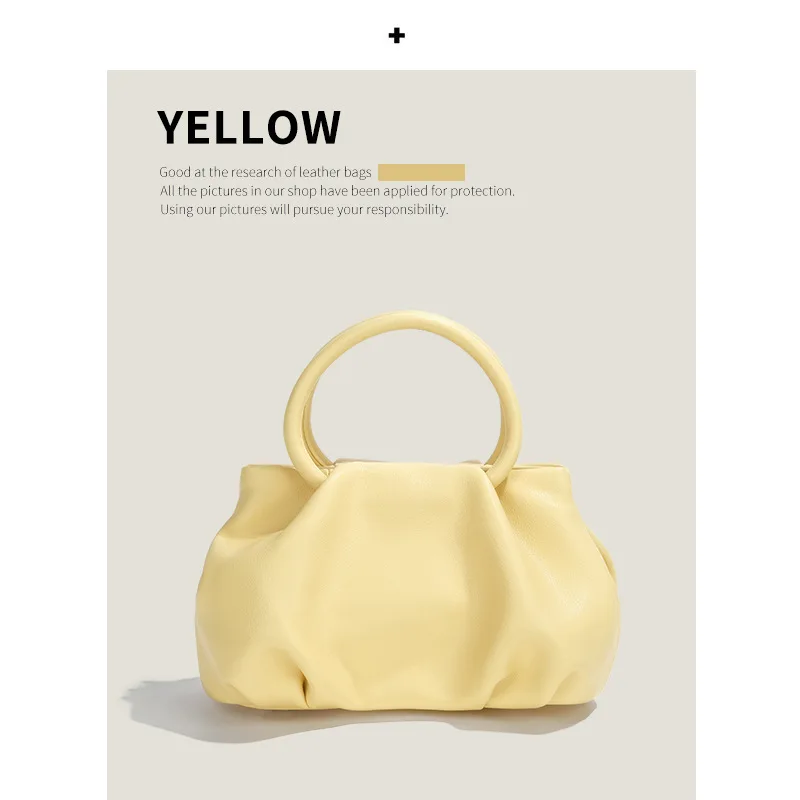 

2021 Designer Luxury Soft PU Shoulder Bag Ladies Hand Bag Ins Fashion Fold Bag, 4 colors