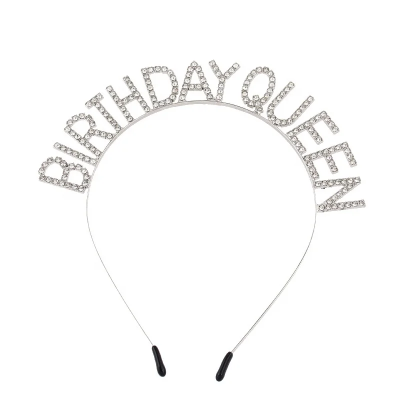 

Fashion Birthday Queen Alloy Headband Top Quality Diamond Headband Crystal