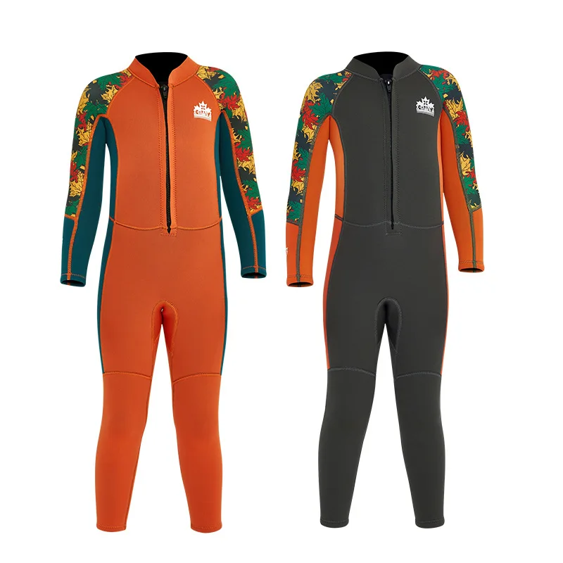 

Kids Wetsuit Boy 2.5mm Neoprene Thermal Swimsuit Long Sleeve Surfing Swimming Diving Full Wet Suits M3054