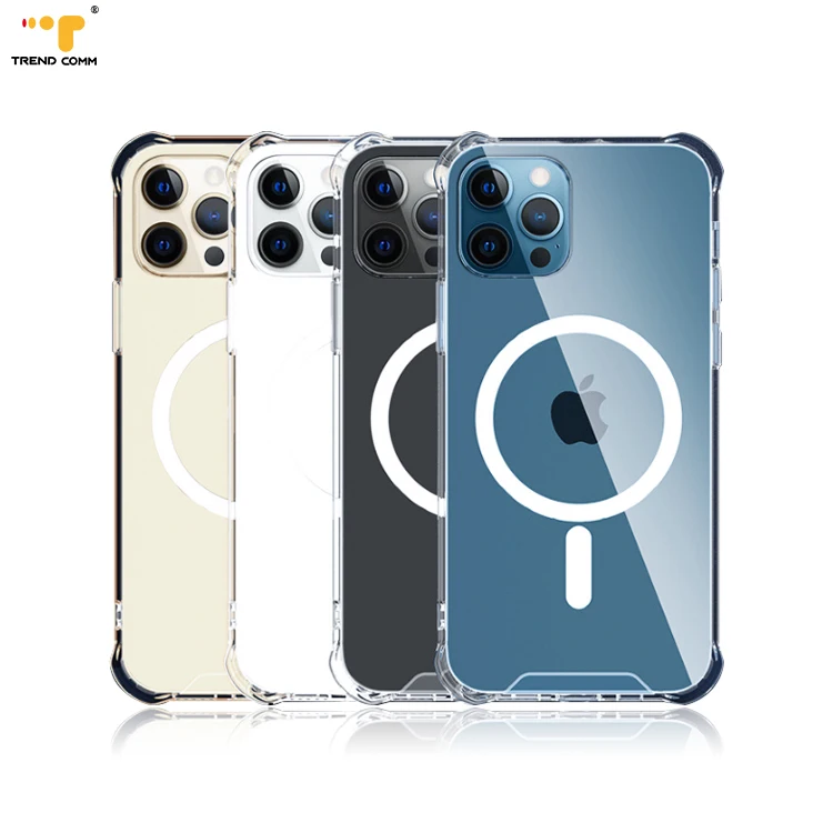

2021 New Arrivals Magnetic 2 In 1 Clear TPU Acrylic For iPhone 11/12 Pro Max Cases