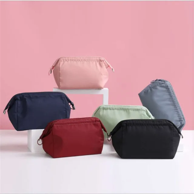 

Women's Cosmetic Bag Organizer Pouch Ladies Clutch Cosmetic Bag Organizer Bag Waterproof Nylon Makeup Bag Cosmetics Bags, Black, grey, navy, pink, burgundy,light green