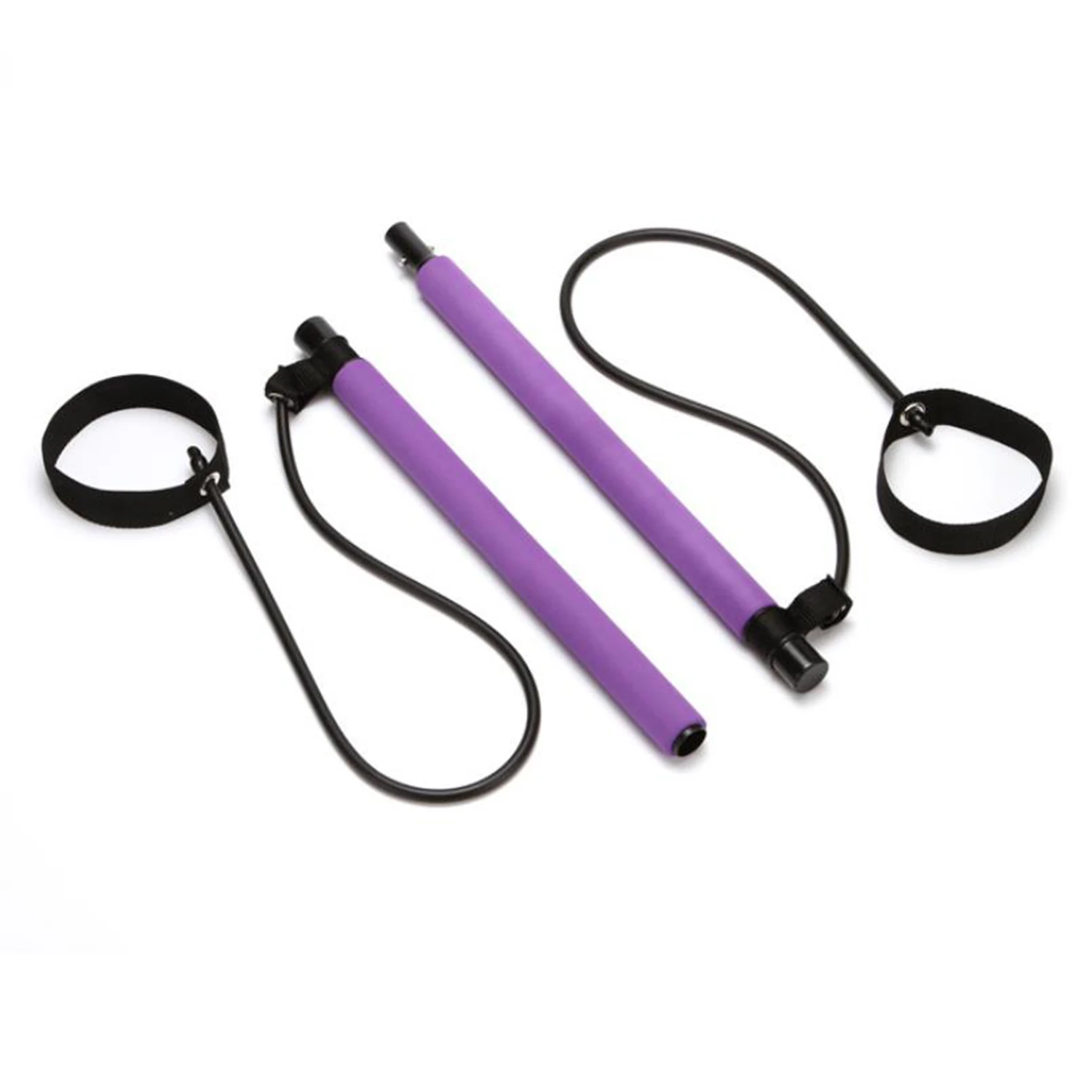 Portable Adjustable Double Hook Yoga Pilates Bar Kit With Replaceable