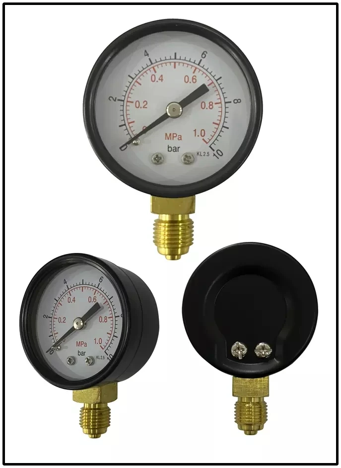 High Quality 50mm,Dry Pressure Gauge High Black Steel Case Hydraulic