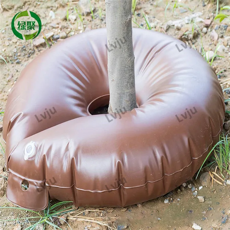 

15 Gallon Tree Watering Ring Bag Automatic Drip Catcher Garden Slow Release PVC Irrigation Drip Tree diaper Water Bag, Brown/green/black/custom