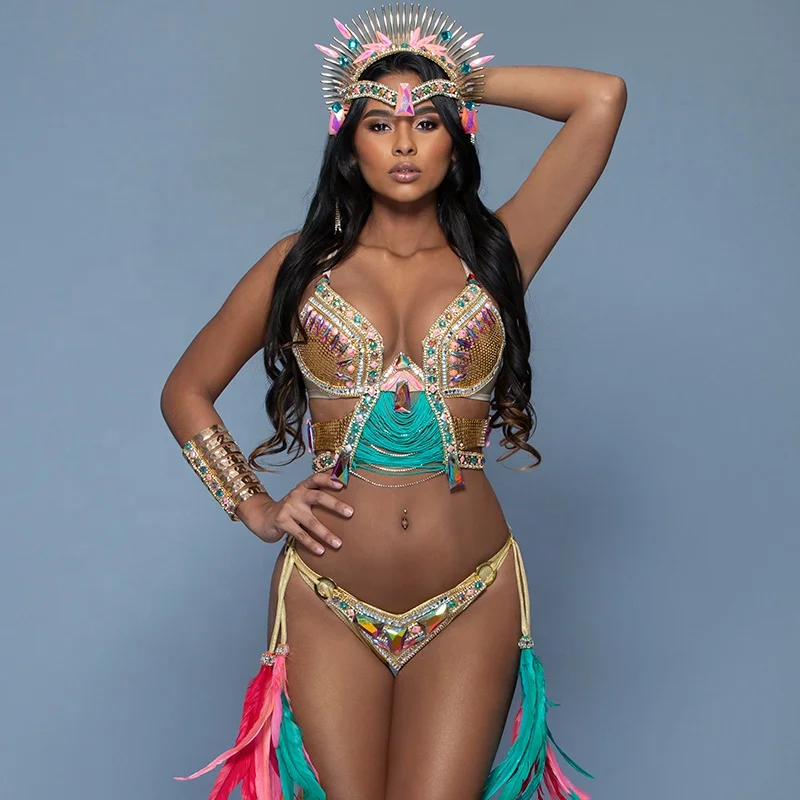 Diy Sexy Erotic Brazil Caribbean Carnival Theme Party Feather Costumes