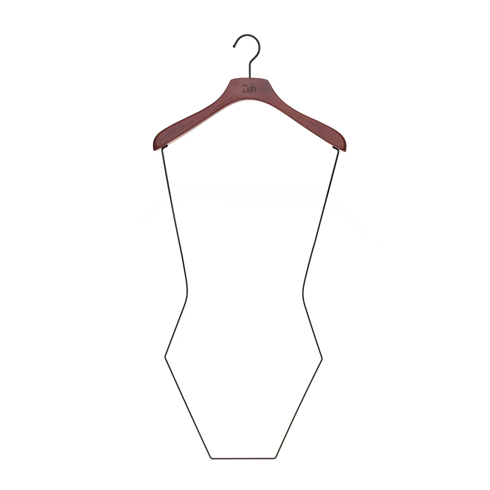 Inspring Display Custom Wooden Swimwear Body Hanger Figure Hangers