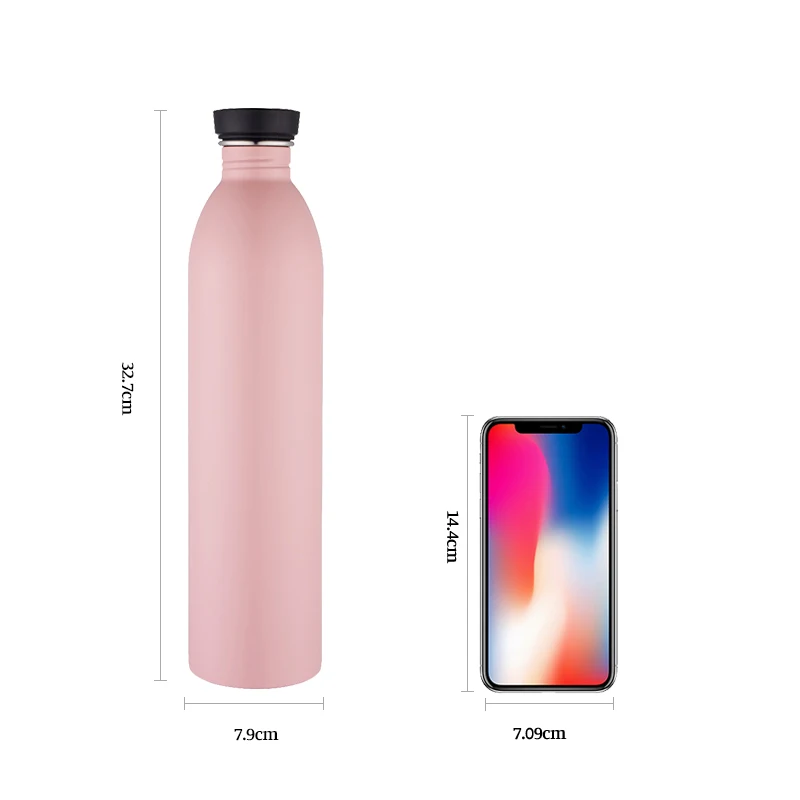 

SHANQUAN 1000ml 750ml 500ml Double Wall Custom Stainless Steel fitness keep hot and cold 24 hours water bottle
