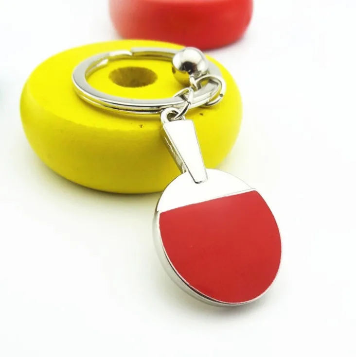 

Free shipping table tennis creative animation key chain small gift pendant
