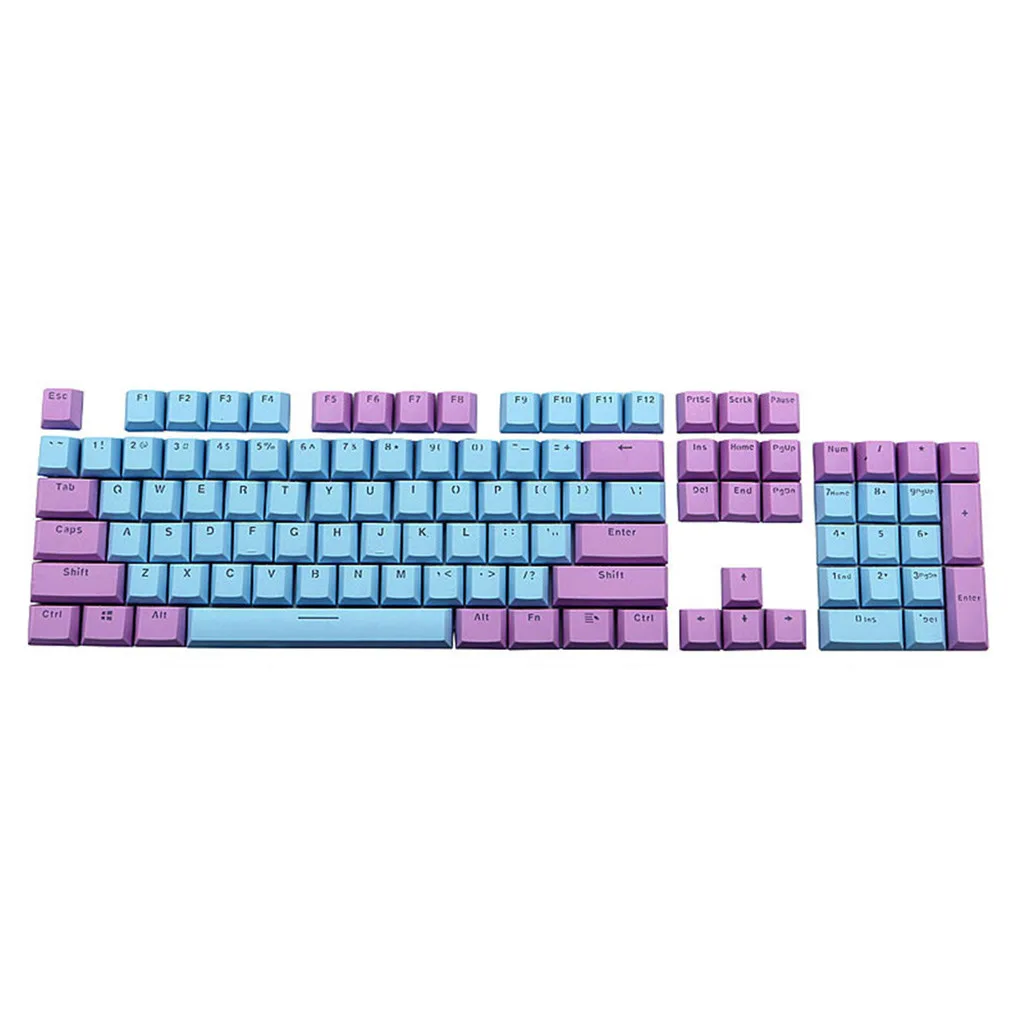 

PBT double shot translucent backlit oem custom arabic spanish russian french gaming keyboard keycaps, Black/pink/cyan/purple/green/orange/blue