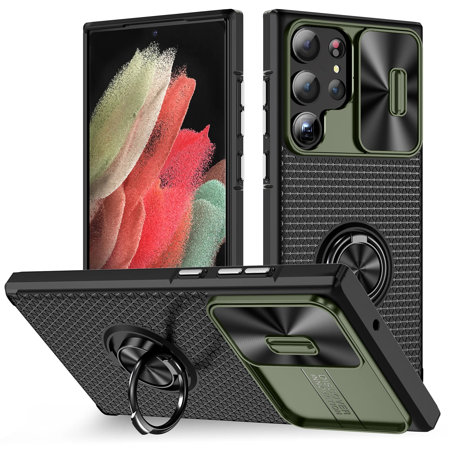 

camera lens protection mobile phone case for samsung galaxy s23 ultra automobile magnetic holder shockproof phone case