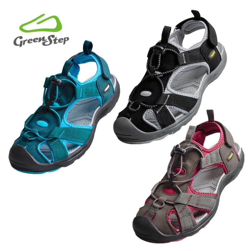 

Hot Sale Latest Design Summer Beach Closed Toe Walking Shoes Arket Women Sport Sandals, Green, black ,wine