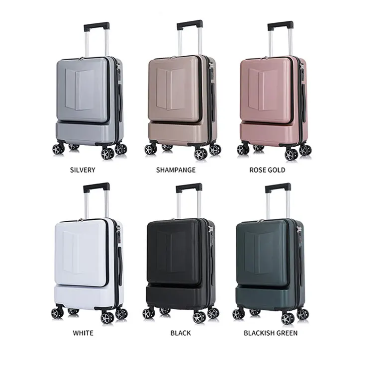 

High Quality Men Luggage Carry On Suicase Airport Travel Design Luggage With TSA Lock, Black,white,silver, rose gold,blackish green, champagne