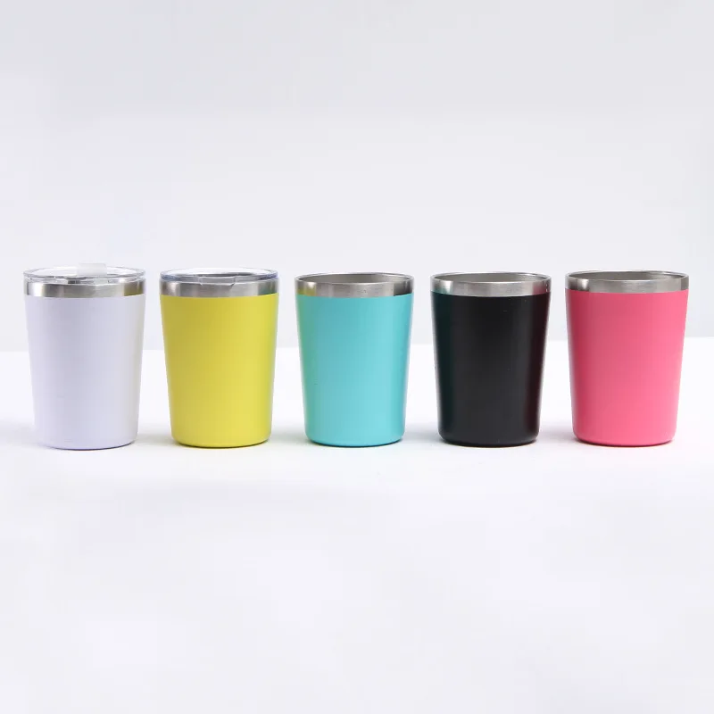 

wholesale 12oz mini milk cups 304 stainless steel double wall insulated kids mug with straw and lid tumbler for kids, Based pantone color number
