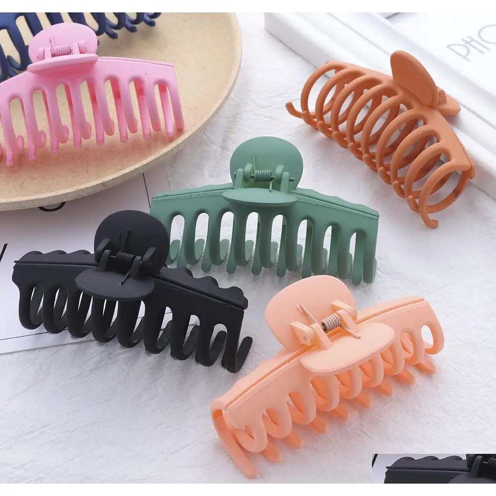 

Fashion Hot Sale Solid Color Claw Clip Large Barrette Crab Hair Claws Bath Clip Ponytail For Women Girls Hair Accessories