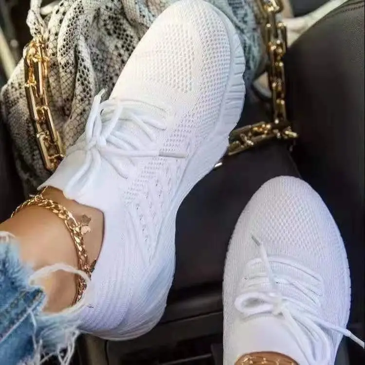

New arrivals lace up shoe walking shoes Breathable platform sandals casual sneaker ladies sports shoes, Black, white, red, pink, gray
