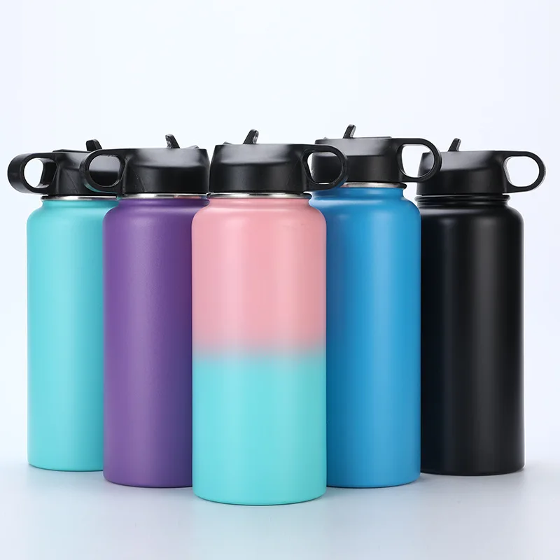 

Ready to ship custom 18oz 32oz 40oz double wall vacuum flask insulated stainless steel sport water bottle, Customized color acceptable