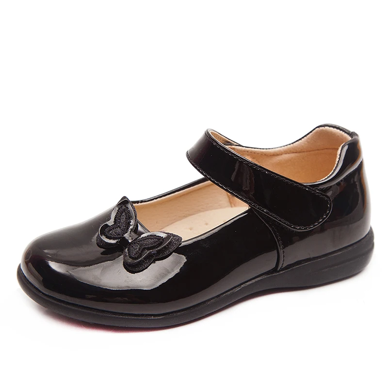 

Children Girls Uniform Back to School Sneakers Kids Black School Shoes