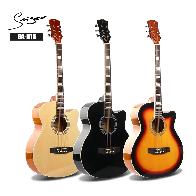 

GA-H15  inlay fretsboard electric acoustic guitar, Sunbrust(5 available colors)
