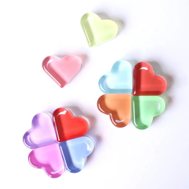 

Factory Direct Sales Custom Image  Heart Glass Cabochons For Jewelry Accessories