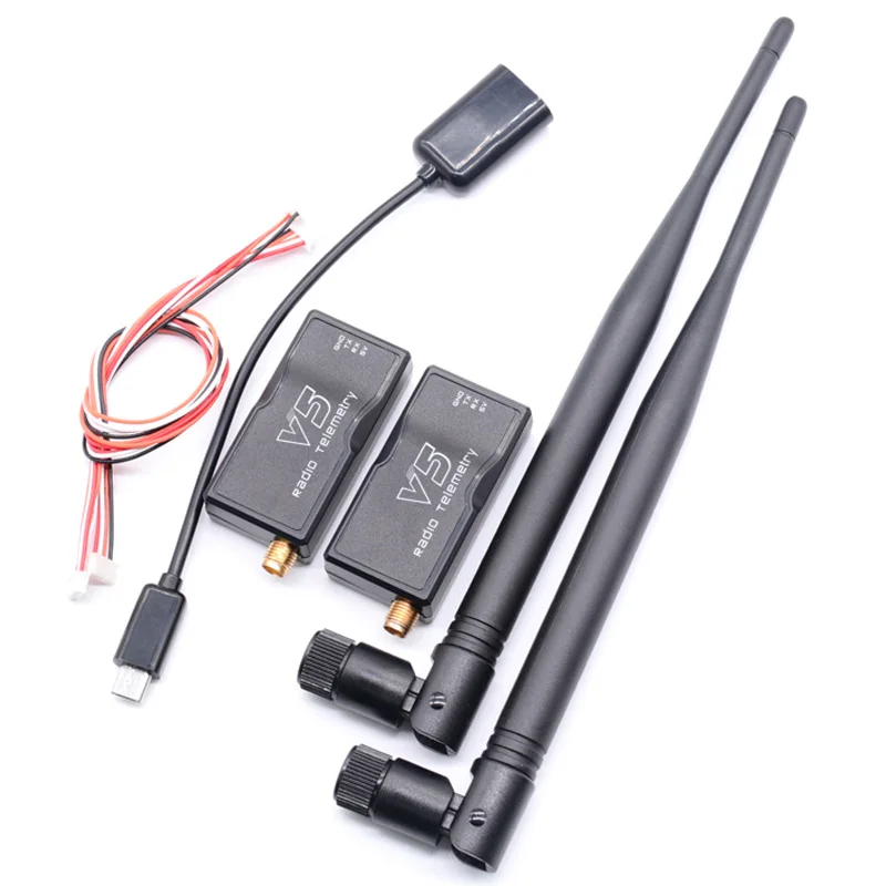 

3DR Radio V5 Telemetry 433Mhz 915Mhz 1000MW/500MW Air and Ground Data Transmit Module with OTG cables for APM 2.8 /Pixhawk 2.4.8