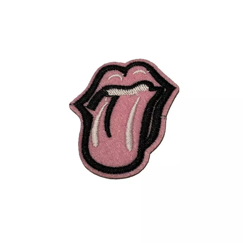 

New custom 3D small pink tongue embroidery patch iron badge tongue environmental protection embroidery Decal clothes