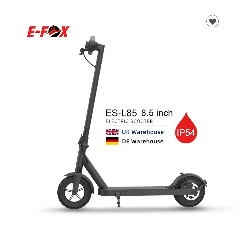 

europe warehouse dropshipping 350W 20km/h 8.5" Tires Electric Scooter Dual Disc Brake Front & Rear Absorption System, Black