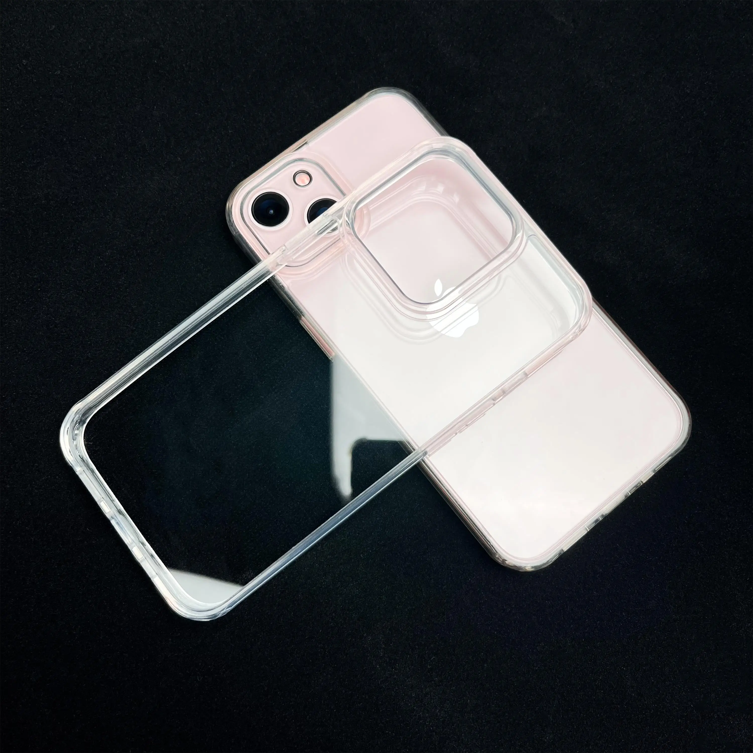 

Crystal Clear Soft PC+TPU Cell Phone Cases for Samsung Mobile Cover for iphone 13 pro max TPU PC Phone Case